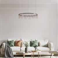 Lustră LED modernă neagră Nova Luce Stellar 30W Dimabilă