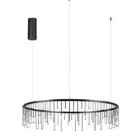 Lustră LED modernă neagră Nova Luce Stellar 30W Dimabilă