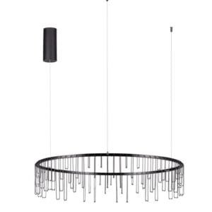 Lustră LED modernă neagră Nova Luce Stellar 30W Dimabilă