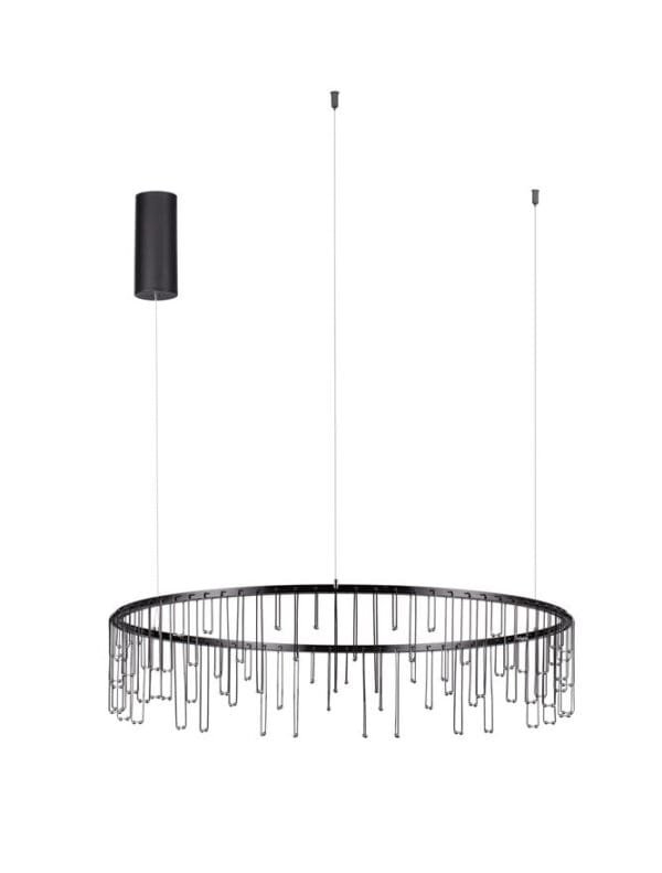 Lustră LED modernă neagră Nova Luce Stellar 30W Dimabilă