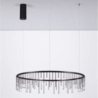 Lustră LED modernă neagră Nova Luce Stellar 30W Dimabilă