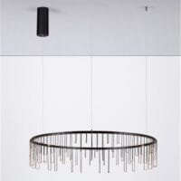 Lustră LED modernă neagră Nova Luce Stellar 30W Dimabilă