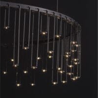 Lustră LED modernă neagră Nova Luce Stellar 30W Dimabilă
