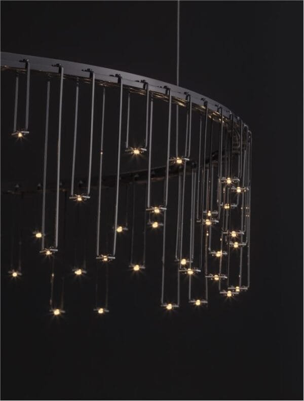 Lustră LED modernă neagră Nova Luce Stellar 30W Dimabilă