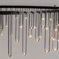 Lustră LED modernă neagră Nova Luce Stellar 30W Dimabilă