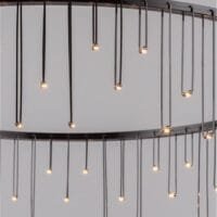 Lustră LED modernă neagră Nova Luce Stellar 30W Dimabilă