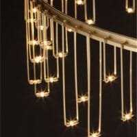 Lustră LED modernă aurie Nova Luce Stellar 36W Dimabilă