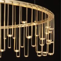 Lustră LED modernă aurie Nova Luce Stellar 36W Dimabilă
