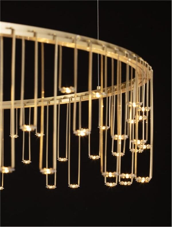 Lustră LED modernă aurie Nova Luce Stellar 36W Dimabilă