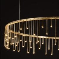 Lustră LED modernă aurie Nova Luce Stellar 36W Dimabilă