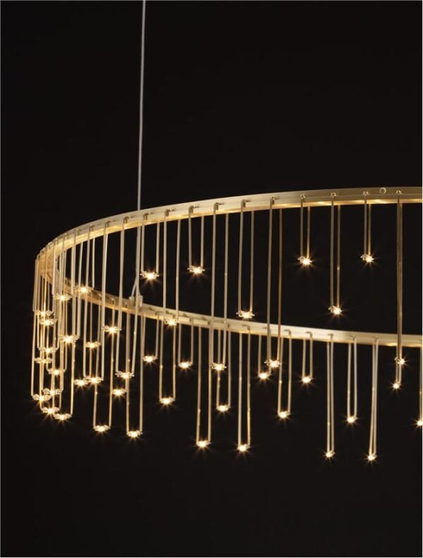 Lustră LED modernă aurie Nova Luce Stellar 36W Dimabilă