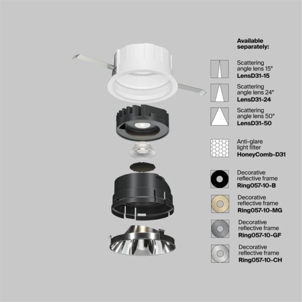Spot Led Încastrat Mayoni Wise 10W 36° alb