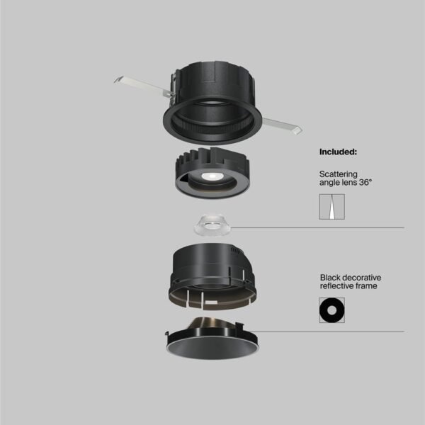 Spot Led Încastrat Mayoni Wise 10W 36° negru 3