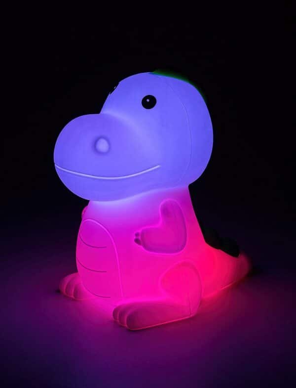 Veioză bebeluși și copii RGB, LED cu încărcare USB Rabalux Dinoo