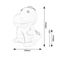 Veioză bebeluși și copii RGB, LED cu încărcare USB Rabalux Dinoo