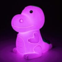 Veioză bebeluși și copii RGB, LED cu încărcare USB Rabalux Dinoo