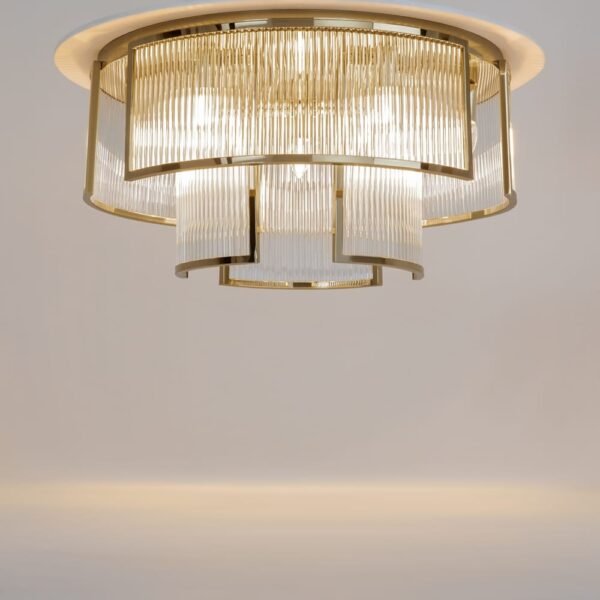 Plafonieră aurie Maytoni Frame E14x9 60W