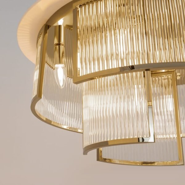 Plafonieră aurie Maytoni Frame E14x9 60W