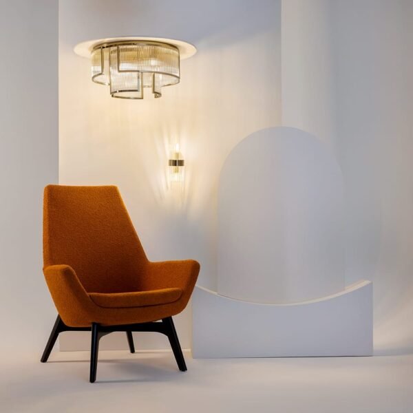 Plafonieră aurie Maytoni Frame E14x9 60W