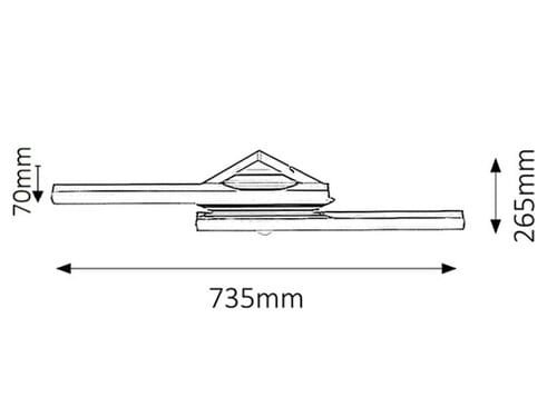plafoniera led baie 2x12w
