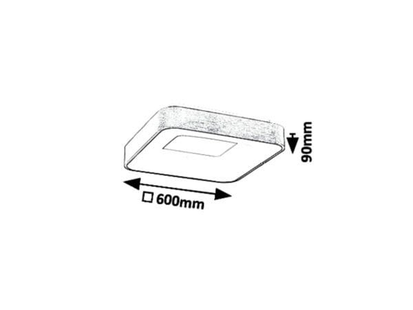 plafoniera led minimalista pătrată