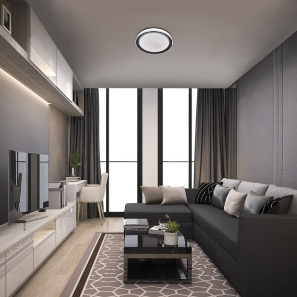 plafoniera rgb cu telecomandă