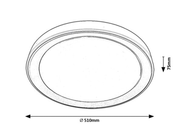 Plafonieră RGB cu telecomandă Rabalux Everest
