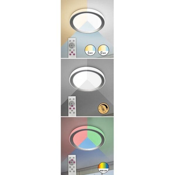 plafoniera rgb cu telecomandă