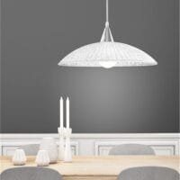 Lustra din sticlă texturată Nova Luce Shell E27