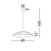 Lustra din sticlă texturată Nova Luce Shell E27
