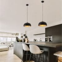 Pendul negru-auriu Nova Luce Sqube E27 IP20