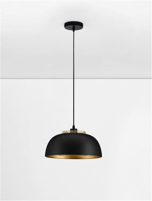 Pendul negru-auriu Nova Luce Sqube E27 IP20