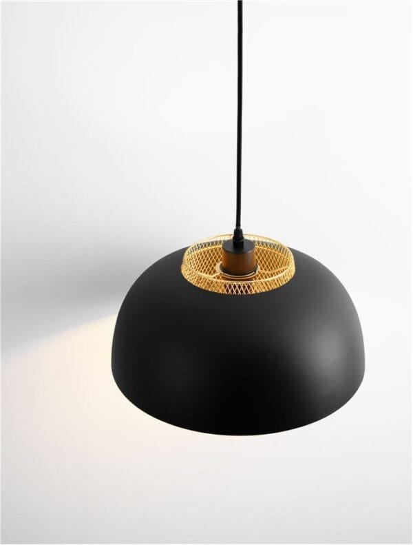 Pendul negru-auriu Nova Luce Sqube E27 IP20