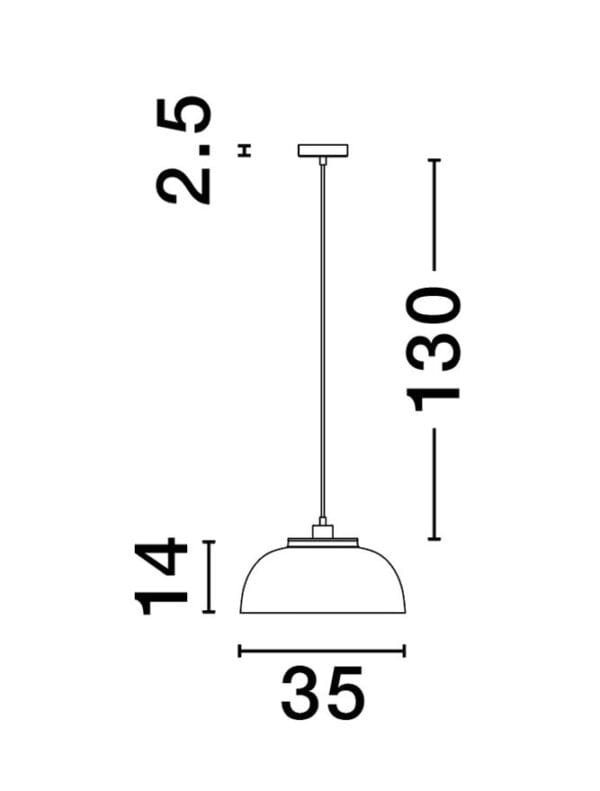 Pendul negru-auriu Nova Luce Sqube E27 IP20