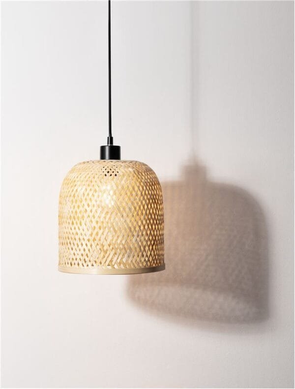 Pendul din bambus Nova Luce Intra E27 IP20