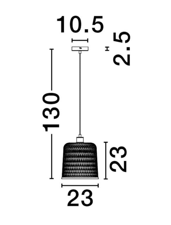 Pendul din bambus Nova Luce Intra E27 IP20