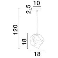 Pendul sticlă de culoarea chilimbarului Nova Luce Odelle 1X5W
