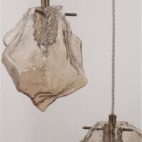 Pendul sticlă de culoarea chilimbarului Nova Luce Odelle 5X5W