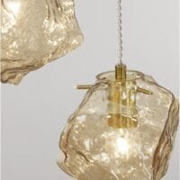 Pendul sticlă de culoarea chilimbarului Nova Luce Odelle 5X5W