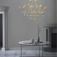 Candelabru auriu cu cristale LED Nova Luce Goro