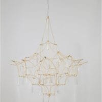 Candelabru auriu cu cristale LED Nova Luce Goro