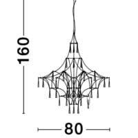 Candelabru auriu cu cristale LED Nova Luce Goro