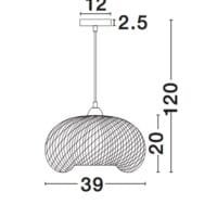 Pendul din bambus Nova Luce Scarlet D39 E27