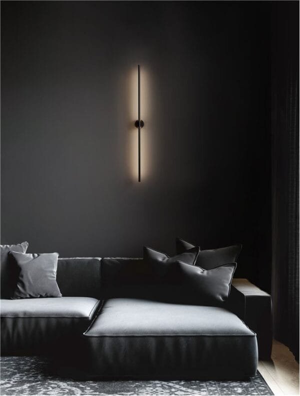 Aplică LED neagră pentru perete Nova Luce Cretel 15W IP44 3000K