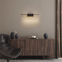 Aplică neagră pentru perete Nova Luce Stellar 11W