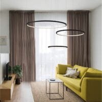 Lustră LED dimabilă neagră Nova Luce Purple 80W 3000K