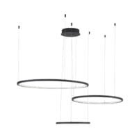 Lustră LED dimabilă neagră Nova Luce Purple 80W 3000K