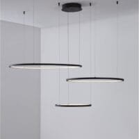 Lustră LED dimabilă neagră Nova Luce Purple 80W 3000K