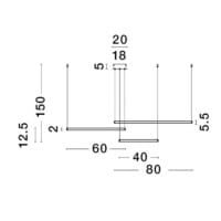 Lustră led dimabilă albă Nova Luce Purple 80W 3000k