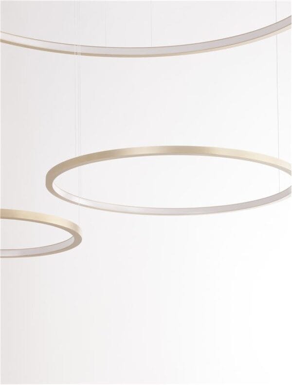 Lustră LED dimabilă aurie Nova Luce Purple 80W 3000K IP20